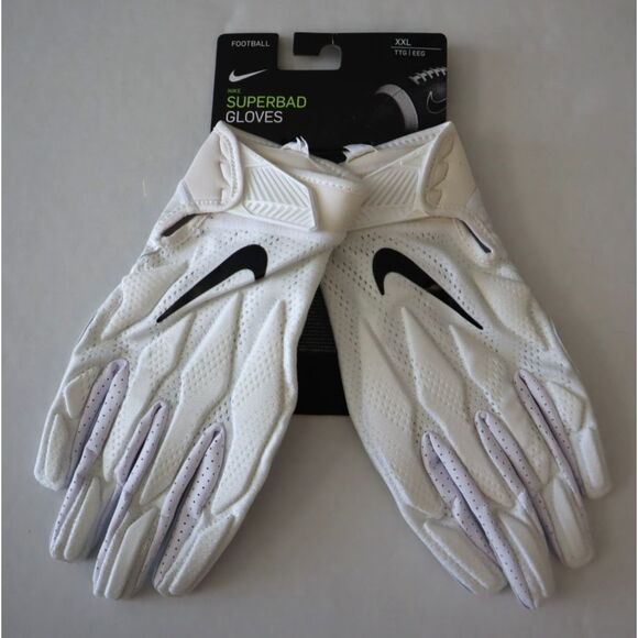 Nike PGF873-102 Men's Sz 2XL White Superbad Football Gloves - Picture 1 of 6
